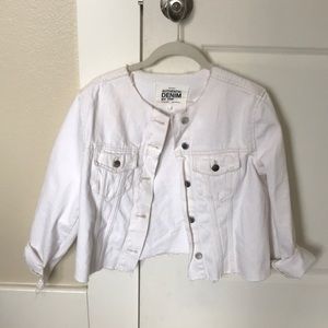 Zara white denim jacket